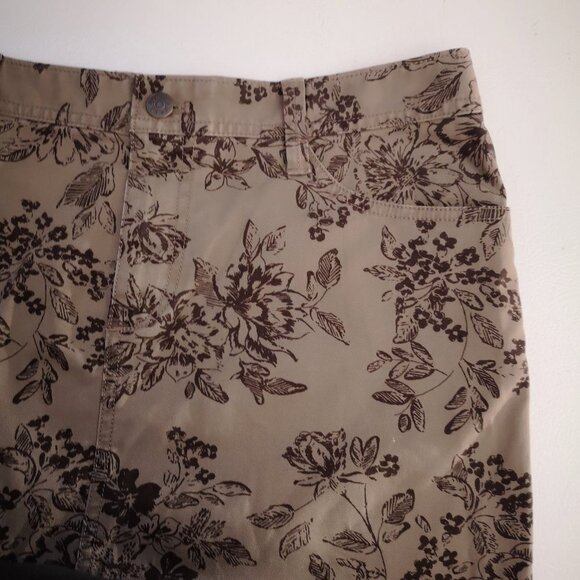 Eddie Bauer Ladies Straight Fit Size 10 Tan & Brown Jean Skirt - Picture 10 of 12